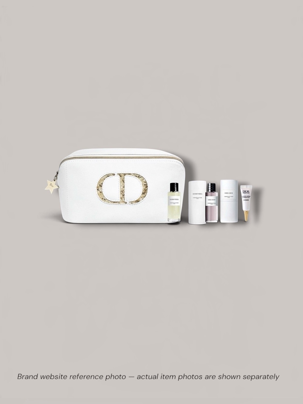 Dior GWP White Sequin CD Pouch + Gris Dior, Dioriviera & Prestige Minis